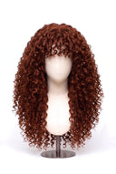 Deep Curl Echthaarperücke mit Pony