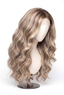 Body Wave Glueless Human Hair Wig in Shade T8-8/60 Vanilla Drift, Butter and Icy Blonde Highlights and Lowlights, by Kora Strand