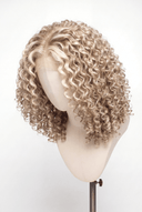 Deep Curl Bob Glueless Human Hair Wig in Shade 18/60 Pearl Grain, Beige and Creamy Blonde Highlights and Lowlights, by Kora Strand