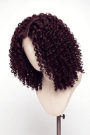 Deep Curl Bob Glueless Human Hair Wig in Shade 99J Wine Ink, Deep Burgundy Wine Red, by Kora Strand