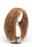 Deep Curl Layered Glueless Human Hair Wig in Shade 27 Miel Doré, Honey Golden Blonde, by Kora Strand
