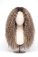 Deep Curl Layered Glueless Human Hair Wig in Shade T8/60 Ash Bronde, Ash Brown to Ash Beige Blonde Balayage, by Kora Strand