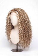 Deep Wave Glueless Human Hair Wig in Shade 18/22 Cream Oat, Beige and Vanilla Blonde Highlights and Lowlights, by Kora Strand