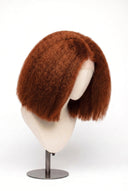Kinky Straight Bob Glueless Human Hair Wig in Shade 350 Copper Sol, Ginger Copper Red, by Kora Strand