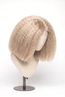 Kinky Straight Bob Glueless Human Hair Wig in Shade 60 Ecru Pearl, Frosted Ash Beige Blonde, by Kora Strand