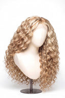 Loose Wave Glueless Human Hair Wig in Shade 613/27 Golden Cream, Light and Honey Blonde Highlights and Lowlights, by Kora Strand
