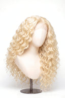 Loose Wave Glueless Human Hair Wig in Shade 613 Porcelain Gold, Neutral Warm Bleach Blonde, by Kora Strand