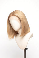 Silk Straight Bob Glueless Human Hair Wig in Shade 22 Golden Oat, Vanilla Golden Beige Blonde, by Kora Strand