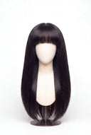 Silk Straight Fringe Glueless Human Hair Wig in Shade 1B Noire Naturel, Natural Black, by Kora Strand