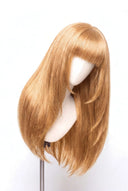 Silk Straight Fringe Layered Glueless Human Hair Wig in Shade 22 Golden Oat, Vanilla Golden Beige Blonde, by Kora Strand