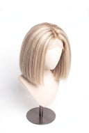 Yaki Straight Bob Glueless Human Hair Wig in Shade 18/60 Pearl Grain, Beige and Creamy Blonde Highlights and Lowlights, by Kora Strand