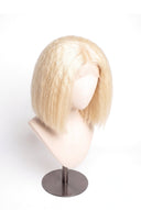 Yaki Straight Bob Glueless Human Hair Wig in Shade 613 Porcelain Gold, Neutral Warm Bleach Blonde, by Kora Strand