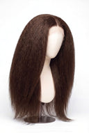 Yaki Straight Glueless Human Hair Wig in Shade 4 Cacao Riche, Chocolate Brown, by Kora Strand