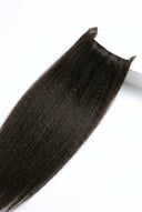 Yaki Straight Halo Extension in Virgin Human Hair with Lightweight Invisible Crown Wire with Stabilising Clips by Kora Strand