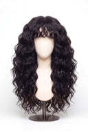 Loose Wave Echthaarperücke mit Pony und Stufen