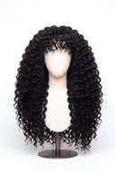 Deep Wave Echthaarperücke mit Pony