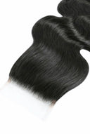 Body Wave Closure in Virgin Human Hair with Transparent or Sheer HD Lace by Kora Strand