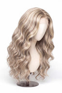 Body Wave Glueless Human Hair Wig in Shade 18/60 Pearl Grain, Beige and Creamy Blonde Highlights and Lowlights, by Kora Strand