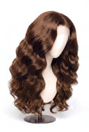 Body Wave Glueless Human Hair Wig in Shade 6 Maple Brun, Light Chestnut Brown, by Kora Strand
