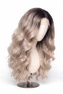 Body Wave Glueless Human Hair Wig in Shade T8/60 Ash Bronde, Ash Brown to Ash Beige Blonde Balayage, by Kora Strand