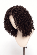 Deep Curl Bob Glueless Human Hair Wig in Shade 2 Midnight Espresso, Darkest Brown, by Kora Strand