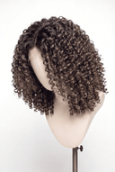 Deep Curl Bob Glueless Human Hair Wig in Shade T5-9/55 Stone Melt, Rooted Ash Brown to Light Ash Blonde Balayage, by Kora Strand