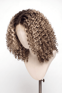 Deep Curl Bob Glueless Human Hair Wig in Shade T8-8/60 Vanilla Drift, Butter and Icy Blonde Highlights and Lowlights, by Kora Strand