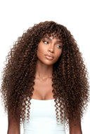 Klebefreies Humanhaarperücke mit tiefen Locken und Pony, Produktansicht 4 von Kora Strand