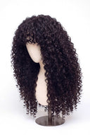 Deep Curl Fringe Layered Human Hair Wig with a Natural-Looking Finished Style by Kora Strand