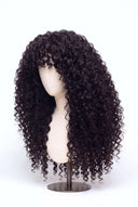 Deep Curl Fringe Human Hair Wig with a Natural-Looking Finished Style by Kora Strand