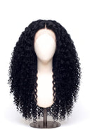 Deep Curl Glueless Human Hair Wig in Shade 1 Noire Absolu, Jet Black, by Kora Strand