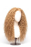 Deep Curl Glueless Human Hair Wig in Shade 22 Golden Oat, Vanilla Golden Beige Blonde, by Kora Strand