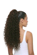 Deep Curl Kora Cinch Ponytail in Virgin Human Hair with Internal Drawstring by Kora Strand
