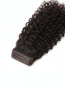Deep Curl Seamless Precision Tape Extensions in Virgin Human Hair with Small Thin Flexible Tape Tabs by Kora Strand