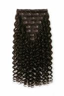 Deep Curl Signature Clip-In Extensions in Virgin Human Hair with Double-Drawn Double-Wefted Multi-Weft Clip-In Set by Kora Strand