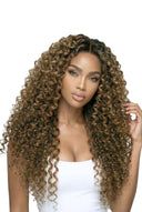 Tiefe Locken StrandBond Nano-Spitzen-Extensions von Kora Strand, die die Haarstruktur und Länge zeigen