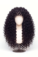 Tiefe-Wellen-Pony-Gestufte kleberlose Virgin Human Hair Perücke mit HD Lace und vorgezupfter Haarlinie von Kora Strand