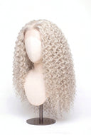 Deep Wave Glueless Human Hair Wig in Shade 1001 Winter Pearl, Icy Platinum Blonde, by Kora Strand
