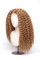 Deep Wave Glueless Human Hair Wig in Shade 27 Miel Doré, Honey Golden Blonde, by Kora Strand