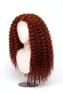 Deep Wave Glueless Human Hair Wig in Shade 350 Copper Sol, Ginger Copper Red, by Kora Strand