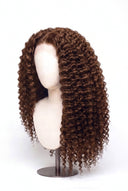 Deep Wave Glueless Human Hair Wig in Shade 6 Maple Brun, Light Chestnut Brown, by Kora Strand