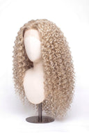 Deep Wave Glueless Human Hair Wig in Shade 60 Ecru Pearl, Frosted Ash Beige Blonde, by Kora Strand