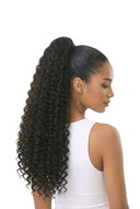 Deep Wave Kora Cinch Ponytail in Virgin Human Hair with Internal Drawstring by Kora Strand