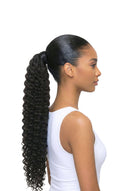 Deep Wave Kora Wrap Ponytail in Virgin Human Hair with Integrated Wrap Section by Kora Strand