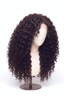 Deep Wave Layered Glueless Human Hair Wig Showing the Defined Texture by Kora Strand