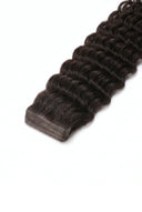 Deep Wave Seamless Precision Tape Extensions in Virgin Human Hair with Small Thin Flexible Tape Tabs by Kora Strand
