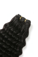 Deep Wave Seamless Weft Bundle Showing the Weft and Hair Length by Kora Strand