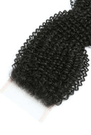 Kinky Curly Closure in Virgin Human Hair with Transparent or Sheer HD Lace by Kora Strand
