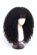 Kinky Curly Fringe Glueless Human Hair Wig, Product View 4 by Kora Strand