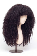 Kinky Curly Fringe Layered Human Hair Wig with a Natural-Looking Finished Style by Kora Strand